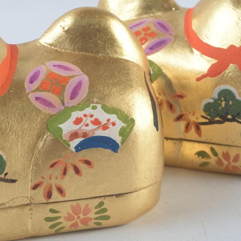 伝統工芸　御伽犬　犬筥　犬張子　縁起物　一對　時代箱　M　9920