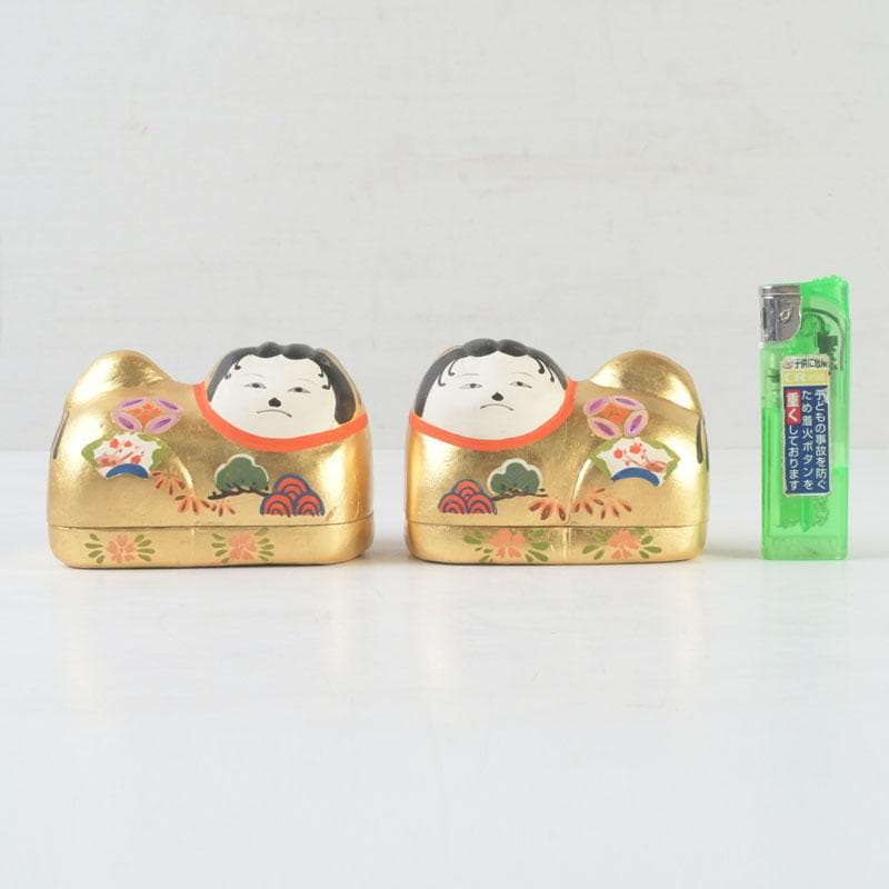 伝統工芸　御伽犬　犬筥　犬張子　縁起物　一對　時代箱　M　9920