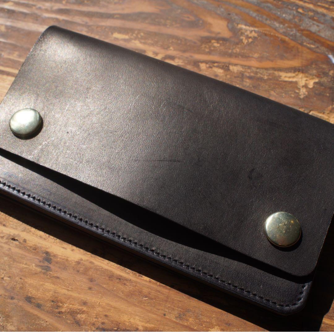 【即納品】トラッカーウォレット ミドル 2層 ブラス ハンドメイド