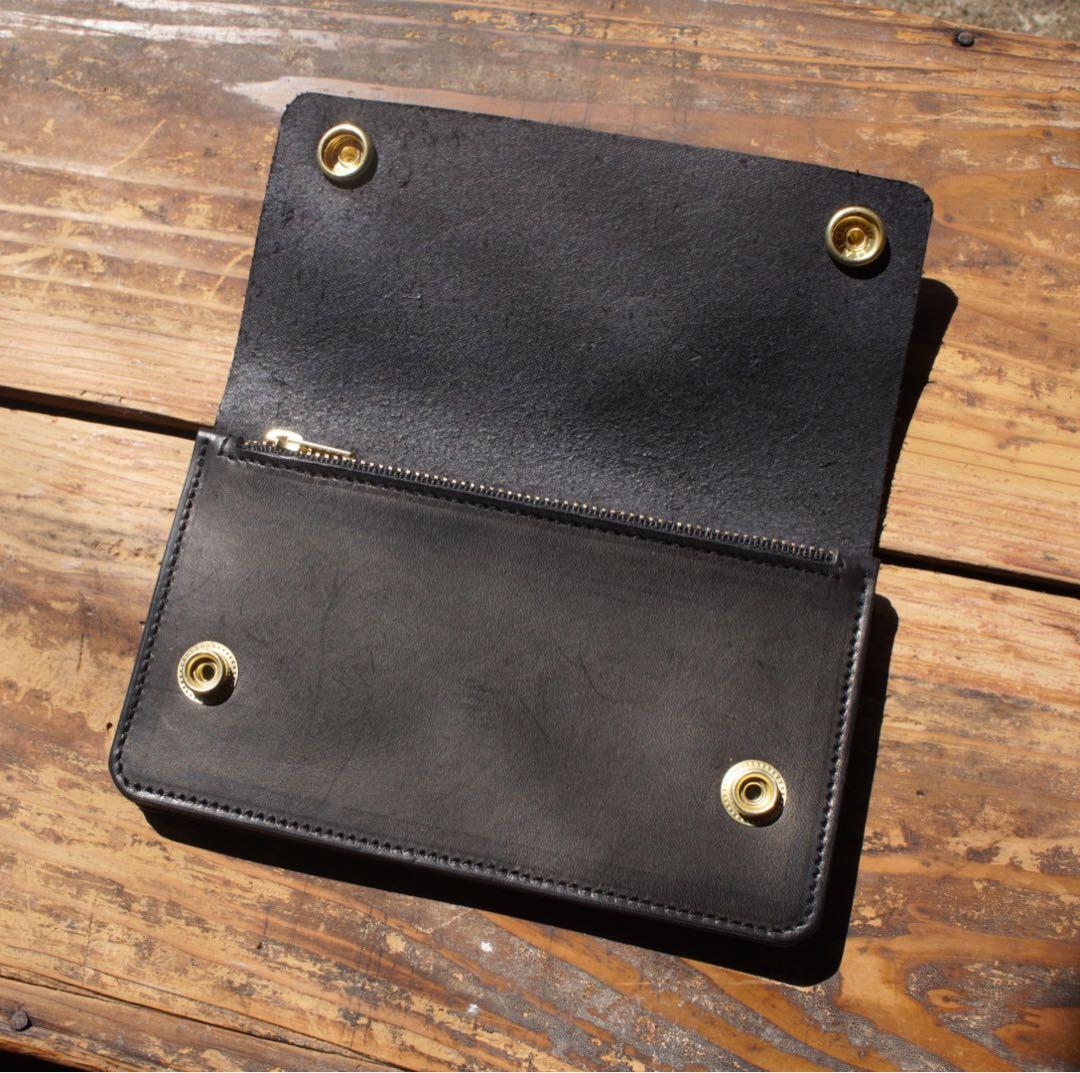【即納品】トラッカーウォレット ミドル 2層 ブラス ハンドメイド