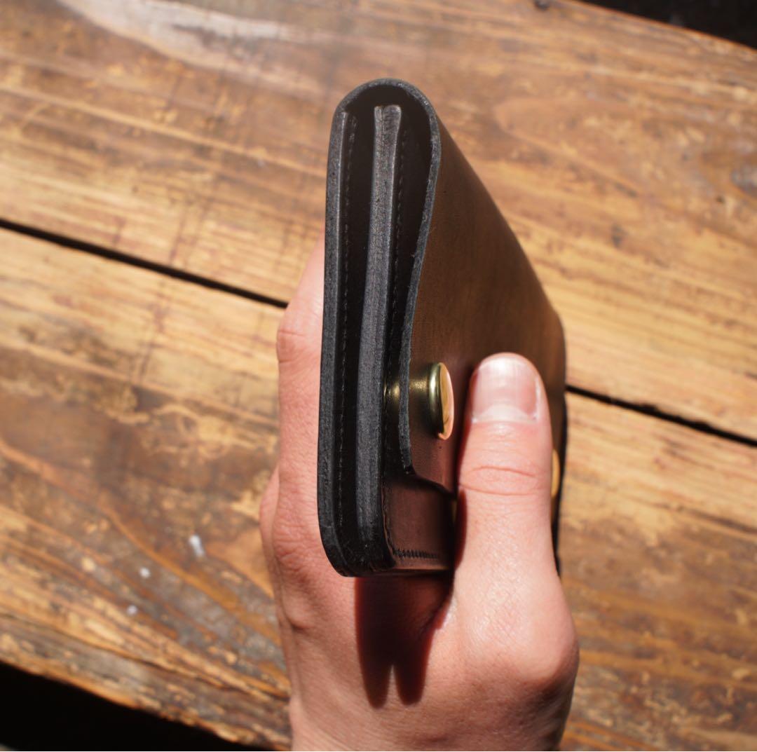 【即納品】トラッカーウォレット ミドル 2層 ブラス ハンドメイド