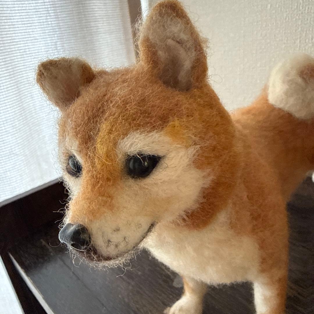 羊毛フェルト 柴犬 ぬいぐるみ