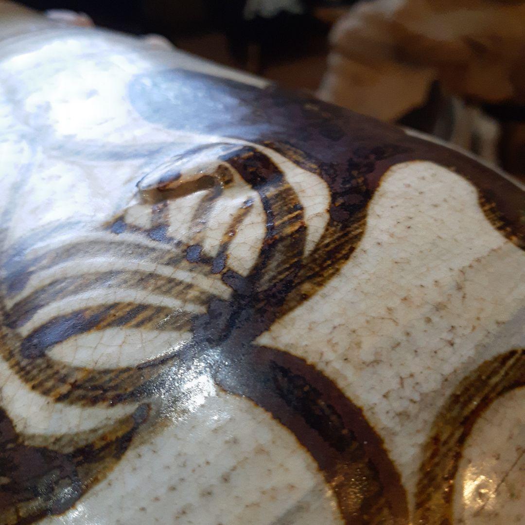 鶏龍山刷毛目鉄絵徳利