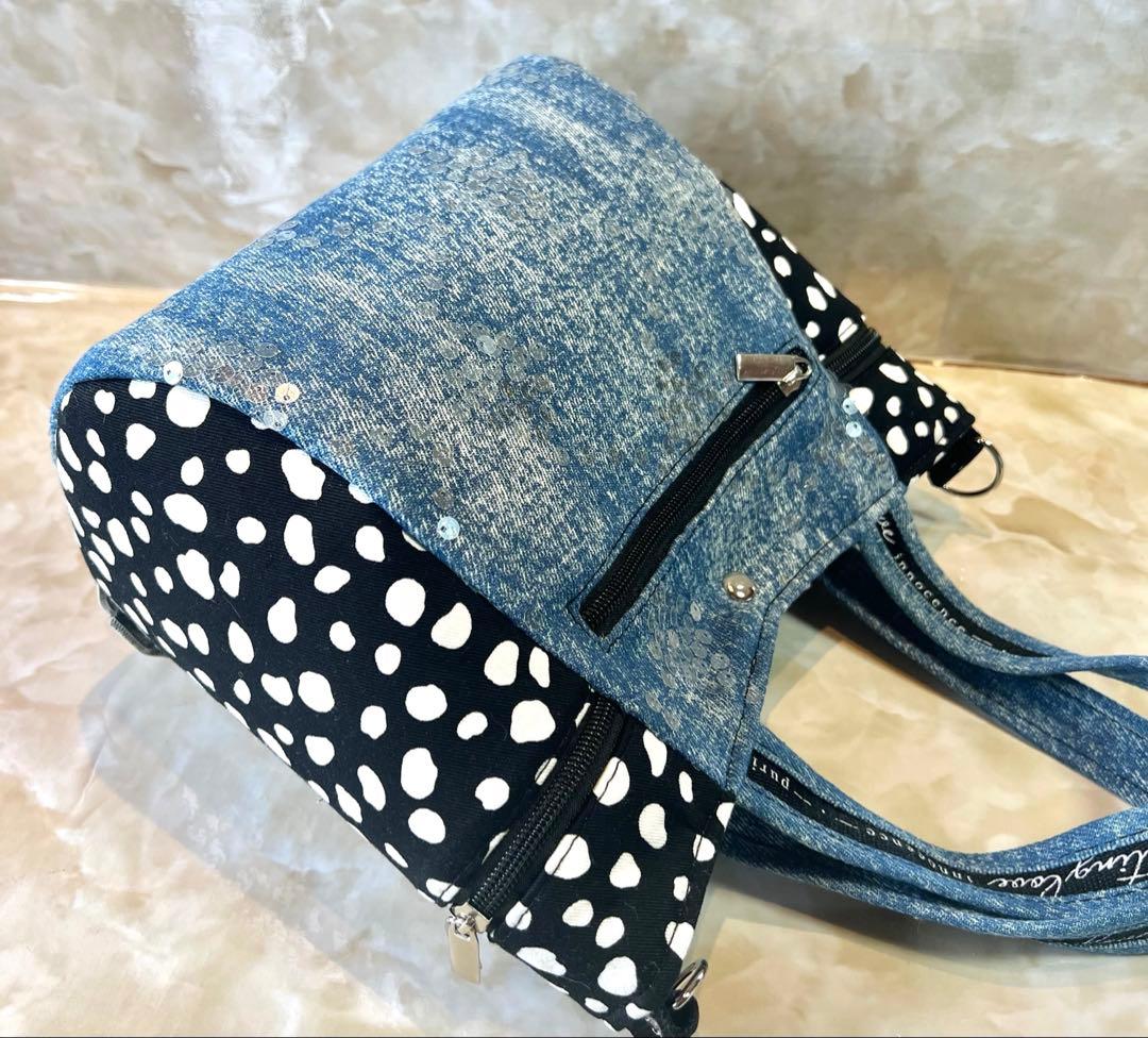 ゆ*ら様 コヤンイサムチョン　ころんと可愛い多機能バッグ　 サイドポケットデニム
