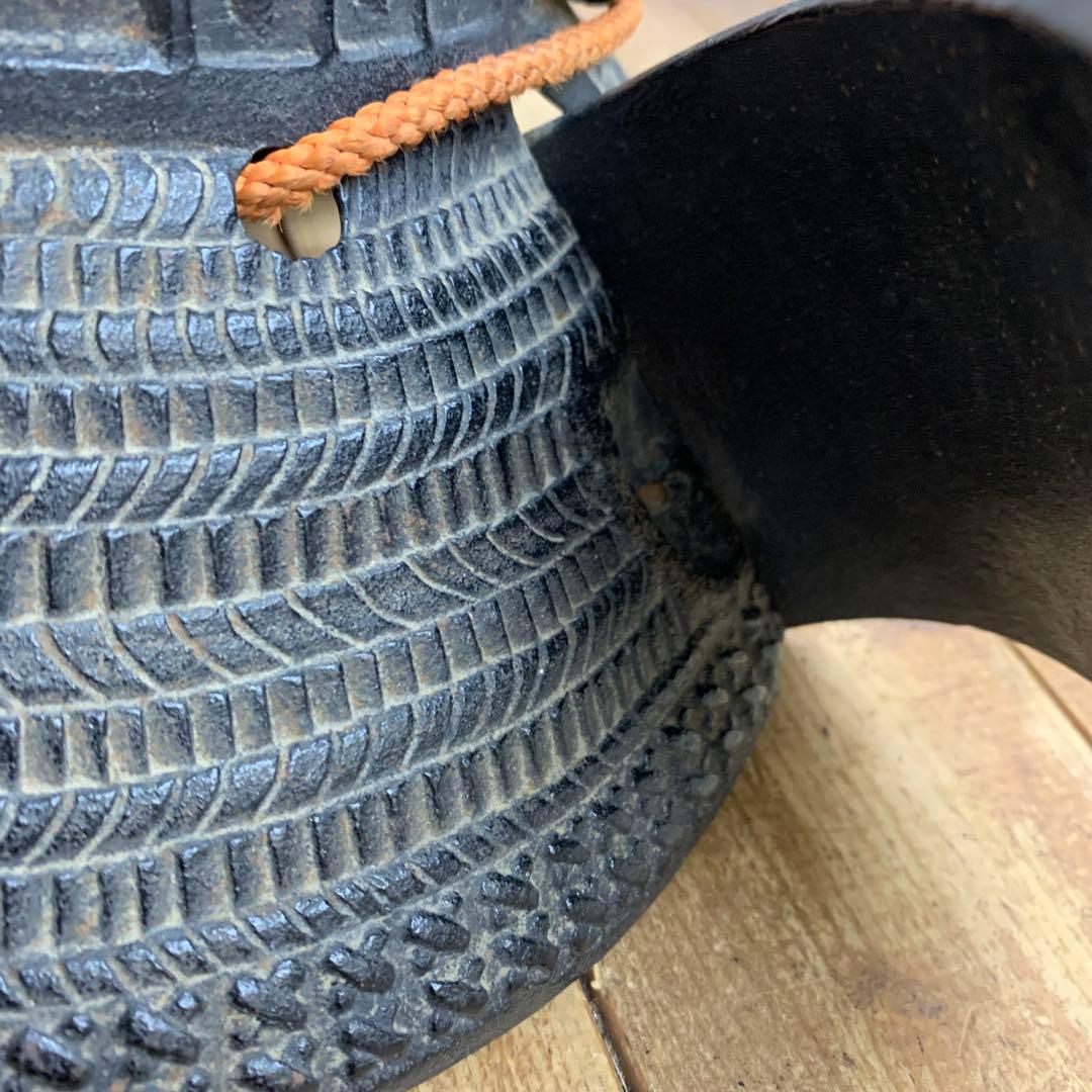 4F 【アンティーク】兜飾り 五月人形 龍頭 鋳物 豪華座布団付き