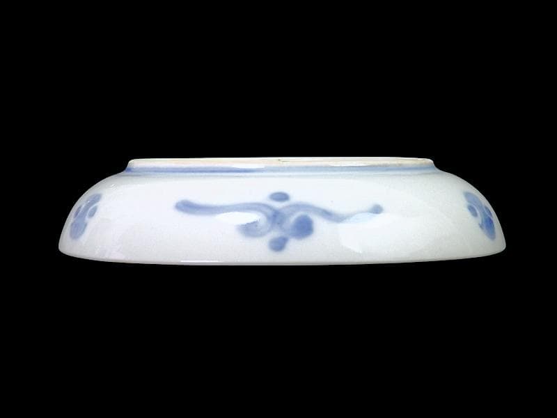 古伊万里　色絵　団龍紋に牡丹の図　5寸皿　5枚　D466AS-fbtk