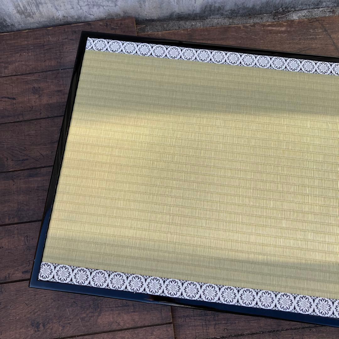 B-2 極美品 高級 畳台 飾り台 黒塗り 金彩 蒔絵 盆栽 雛人形 五月人形