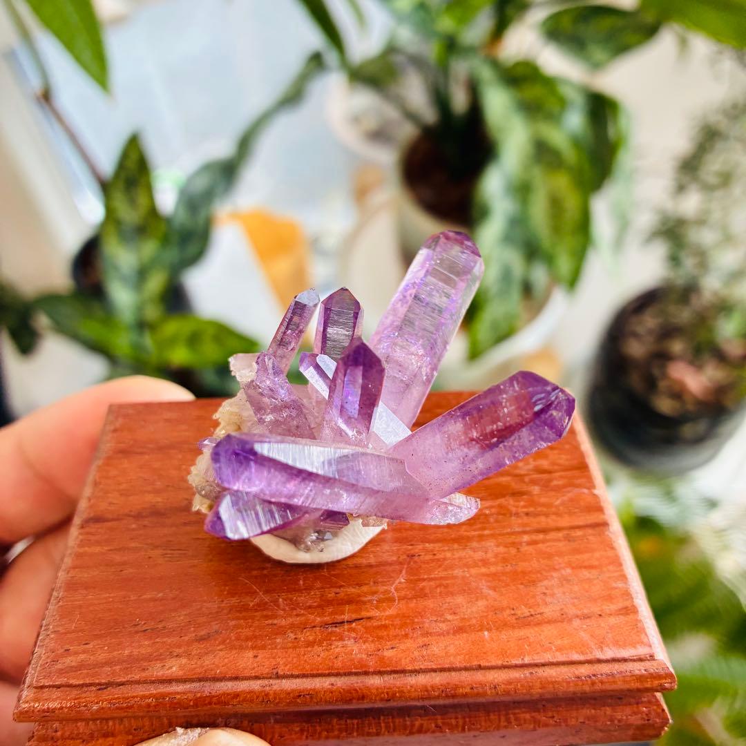 メキシコ産 ベラクルスアメシスト クルーズ水晶 ラベンダーピンク 水晶 原石