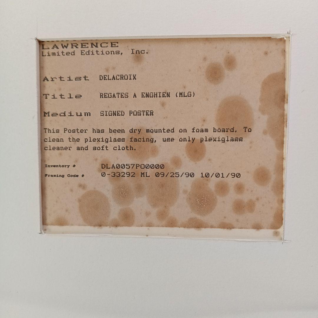 ミッシエル　ドラクロア、タイトル「レガッタ」額入りポスター