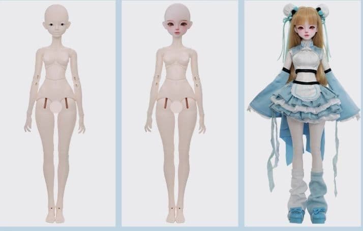 AX119 BJD 1/4 ドール本体 Adelis 球体関節人形 ハンドメイド