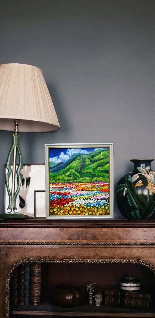 油絵 絵画 【flower park】