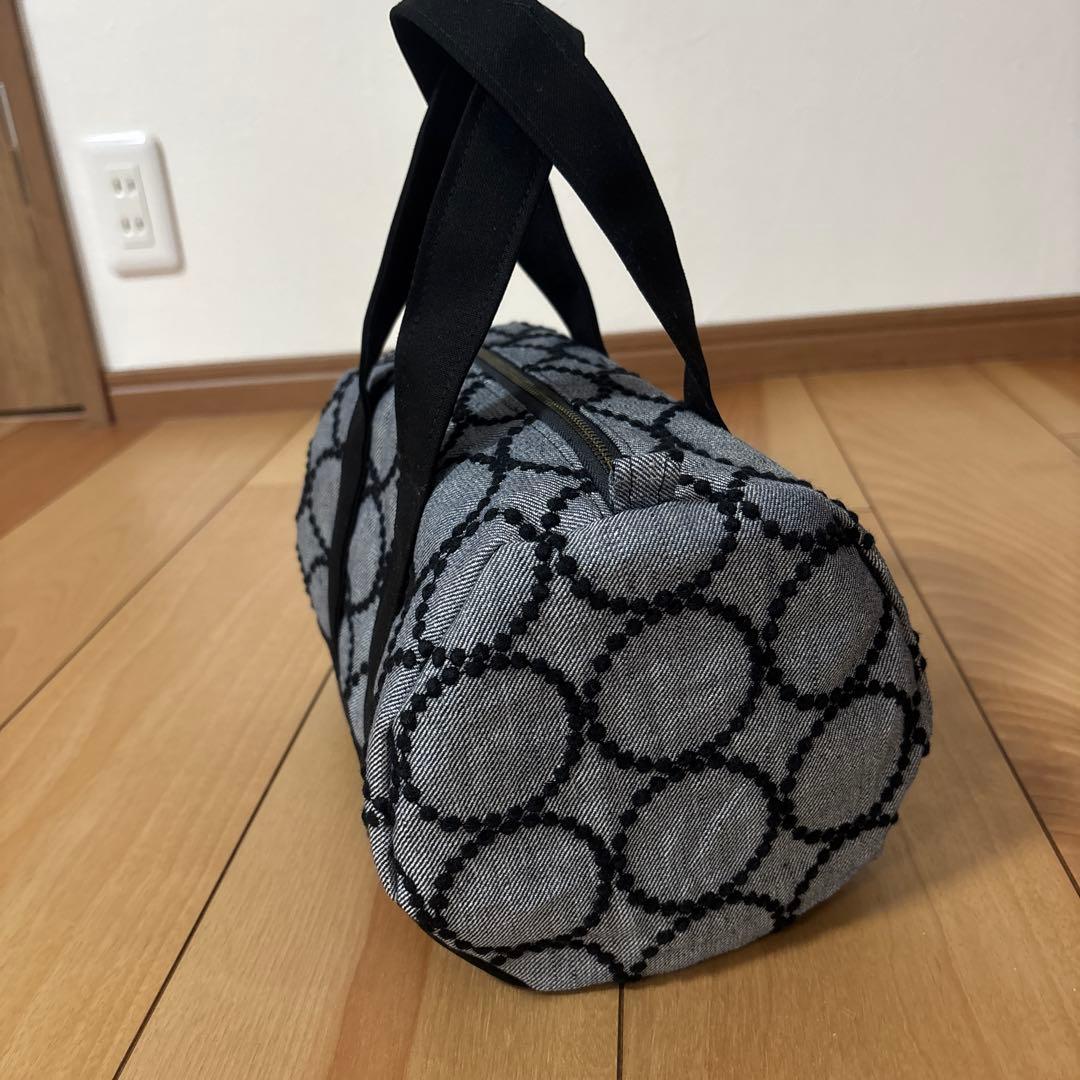 ミナペルホネン　タンバリン　筒型　ミニボストンバッグ　ハンドメイド