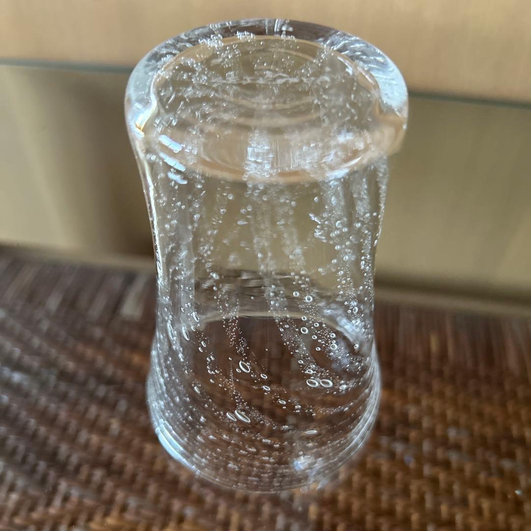 新品◆90 荒川尚也　螺旋状　アワグラス　宙吹きガラスコップ　ペア　晴耕社ガラス