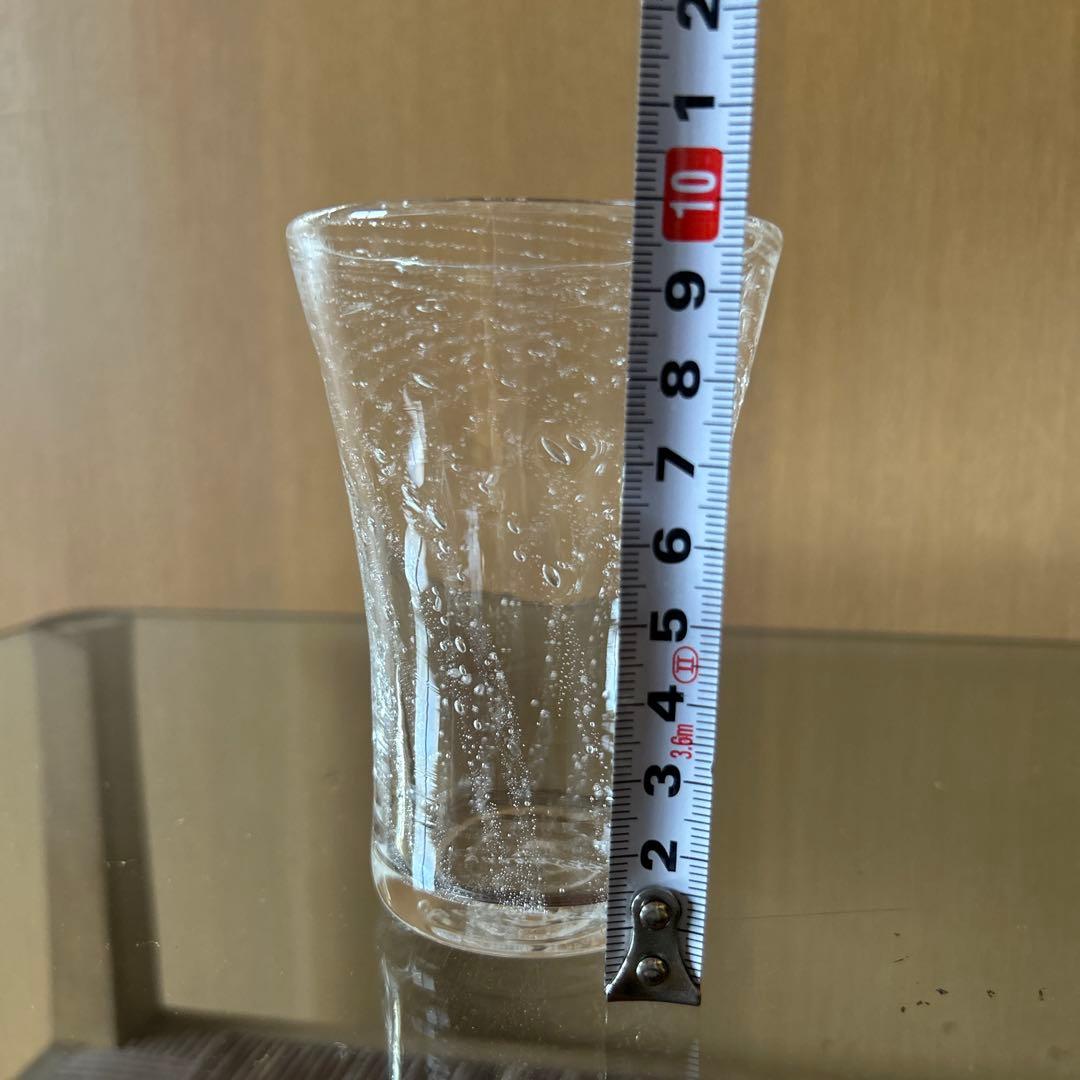 新品◆90 荒川尚也　螺旋状　アワグラス　宙吹きガラスコップ　ペア　晴耕社ガラス