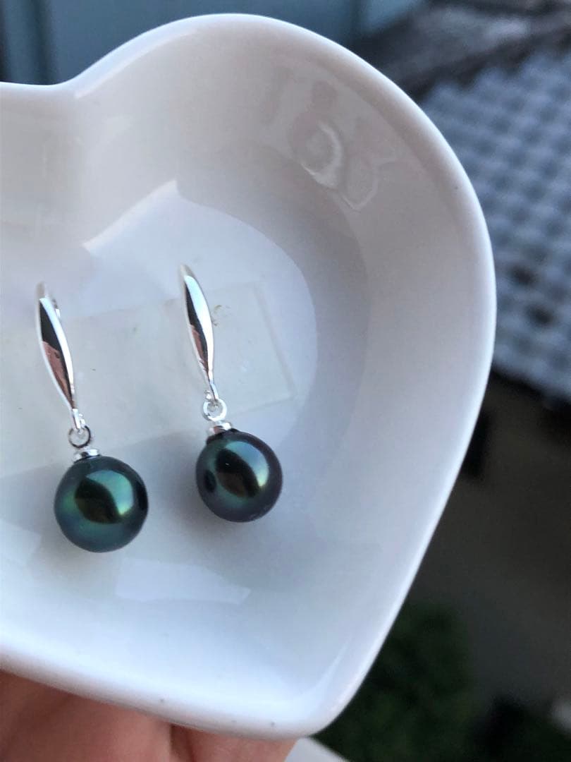 本真珠　黒蝶真珠ピアス　SA16