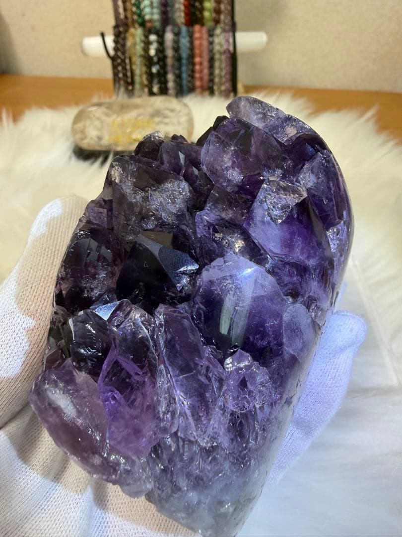 アメジストドーム オールカット 虹入り 超美品！ 286