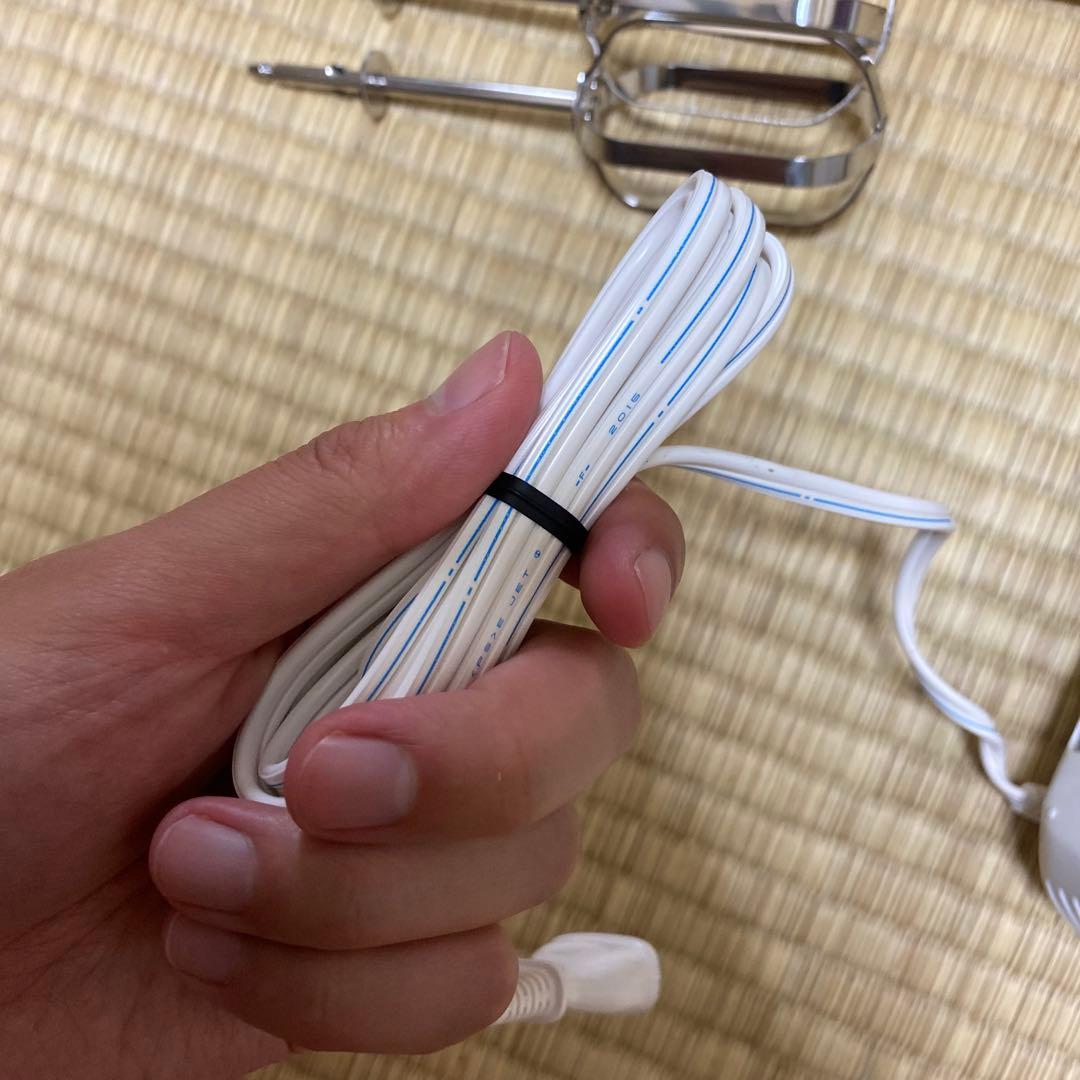 ✨美品✨ パナソニック ハンドミキサー 泡立て器 ホワイト MK-H4 3段階