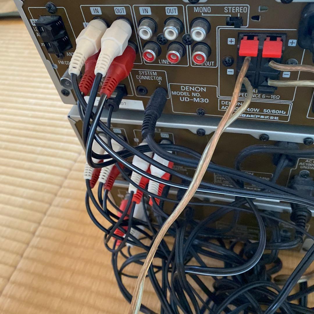 ジャンク品　DENON UD-M30 ミニコンポ シルバーウッド