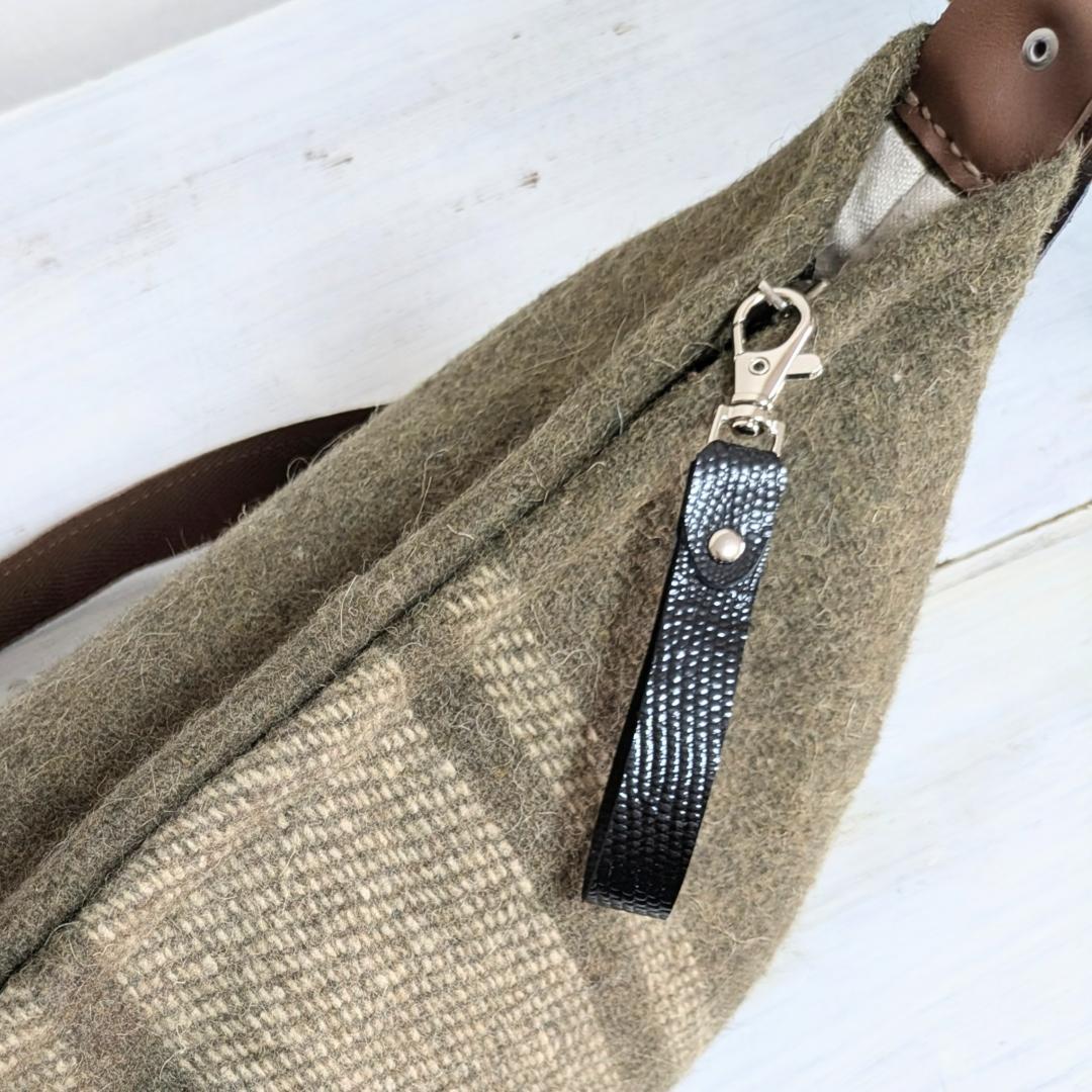 ハンドメイド＊Italian　army　woolblanket×牛革他＊２WAY