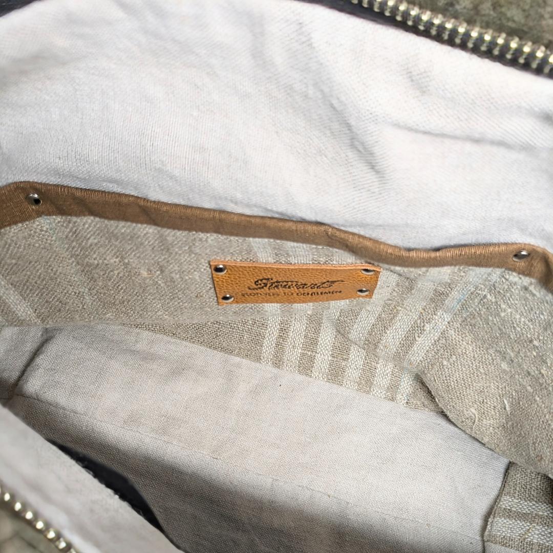 ハンドメイド＊Italian　army　woolblanket×牛革他＊２WAY