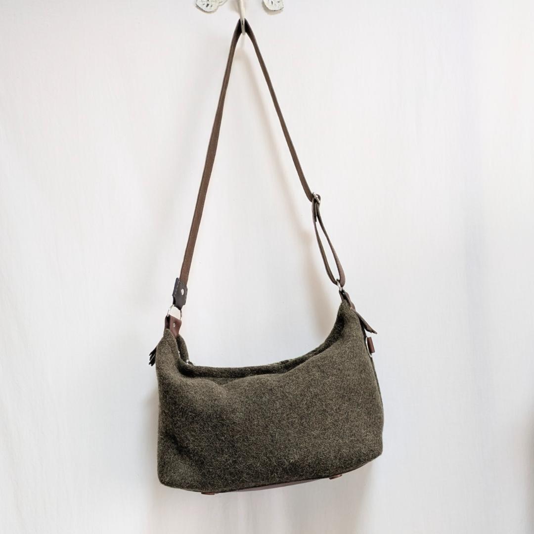 ハンドメイド＊Italian　army　woolblanket×牛革他＊２WAY