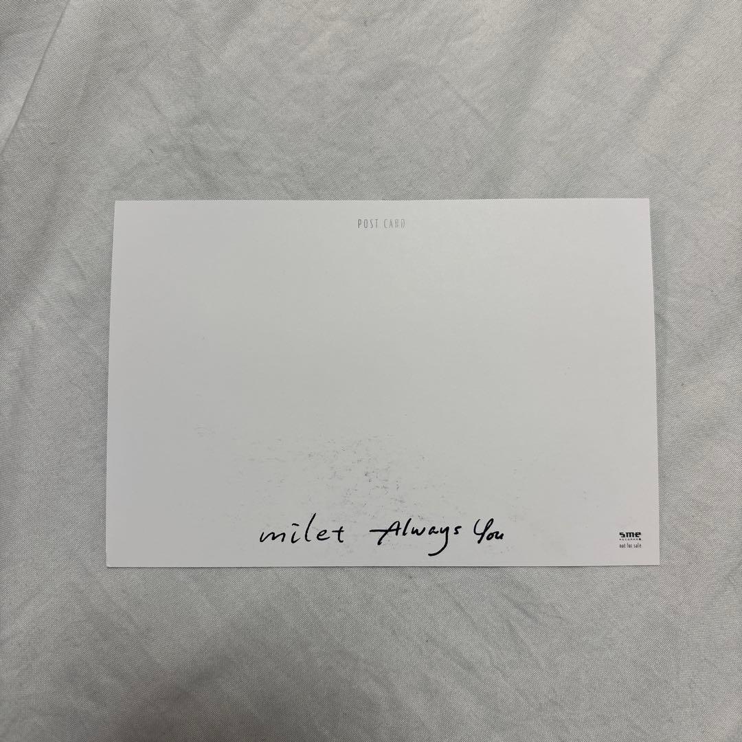 milet 直筆サイン入りポストカード always you
