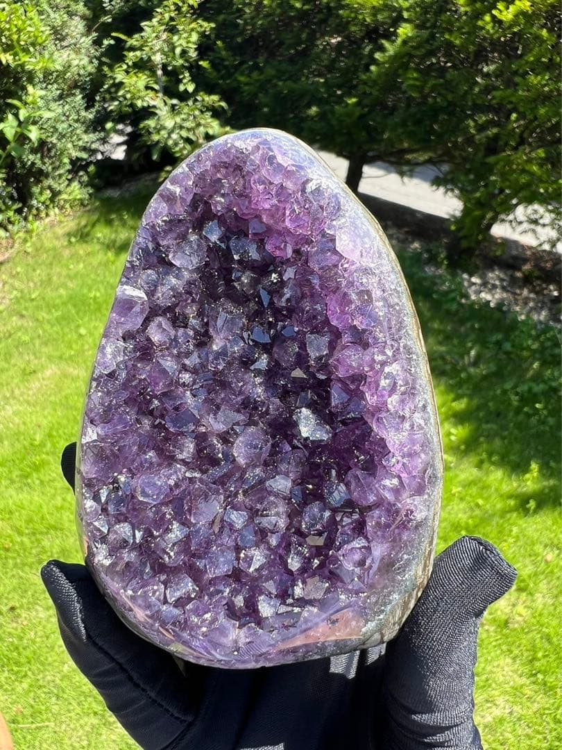 A726 高品質アメジストドーム クラスター パワーストーン　2点セット