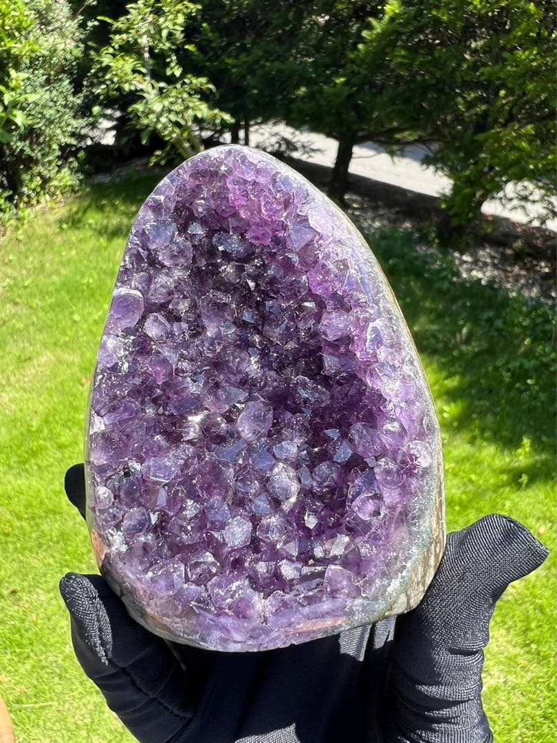 A726 高品質アメジストドーム クラスター パワーストーン　2点セット