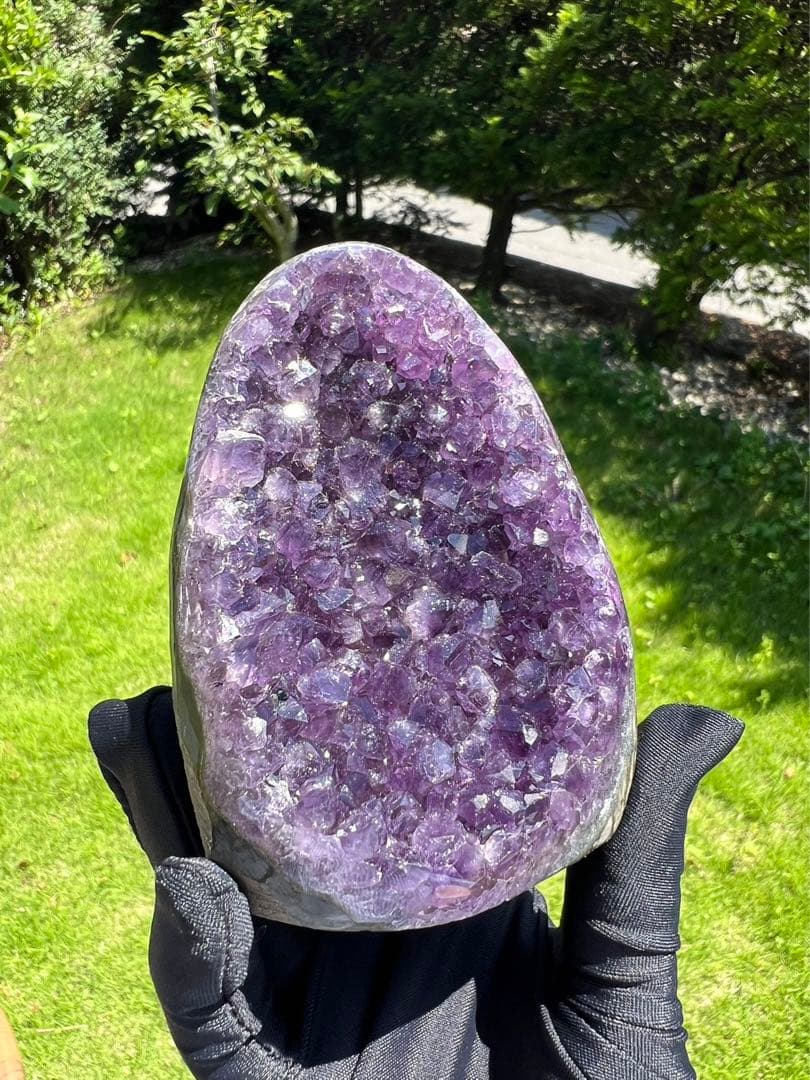 A726 高品質アメジストドーム クラスター パワーストーン　2点セット