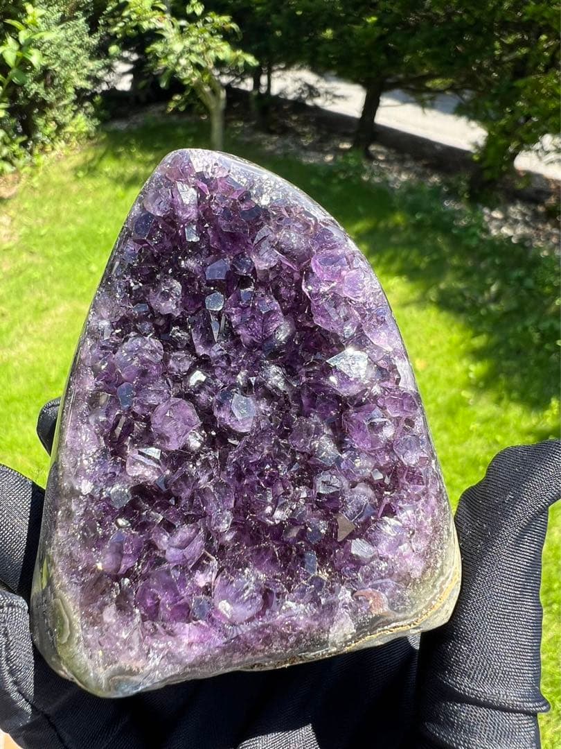 A726 高品質アメジストドーム クラスター パワーストーン　2点セット