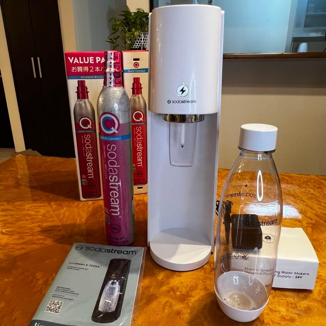 使用回数1日※ ソーダストリーム E-TERRA シリンダー本数選択未使用ボトル