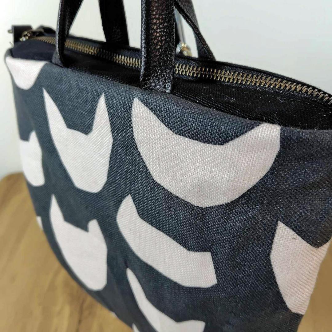 ミナペルホネン/anone anone　ピンク猫ちゃん/ロングミニラウンドショル