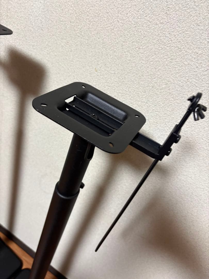 スピーカースタンド 高さ調整可能 ブラック　eono