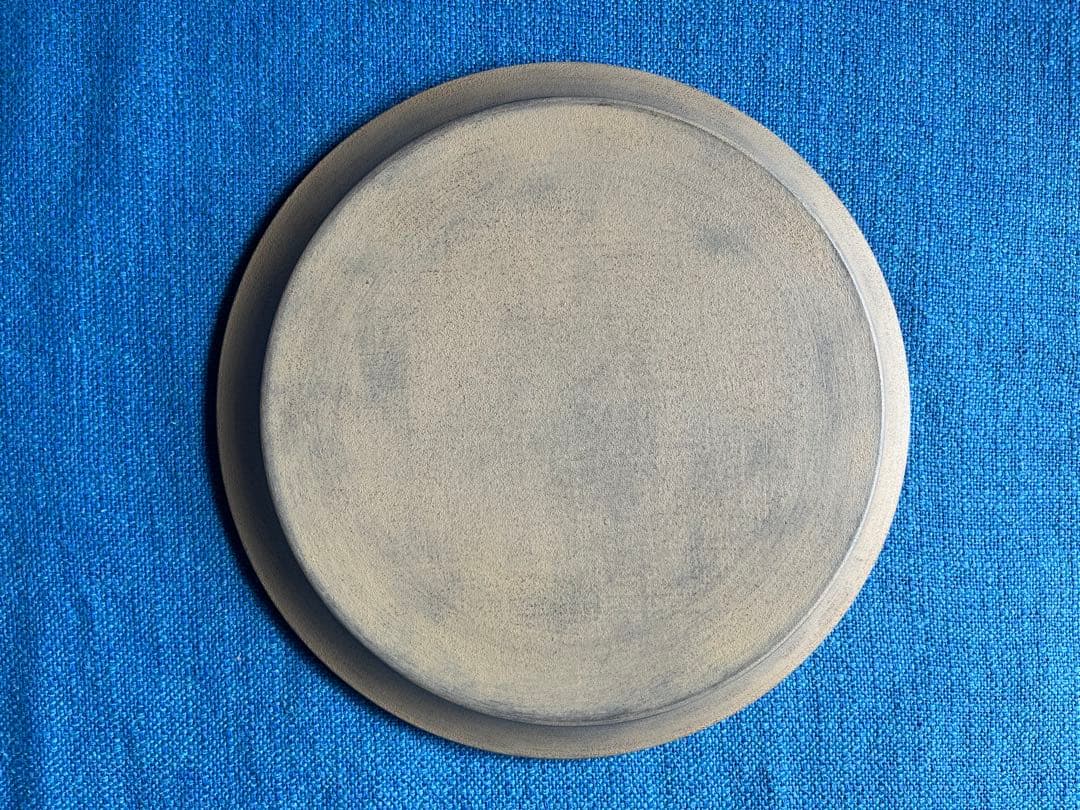 富井貴志　細リム皿　白漆　直径24cm A