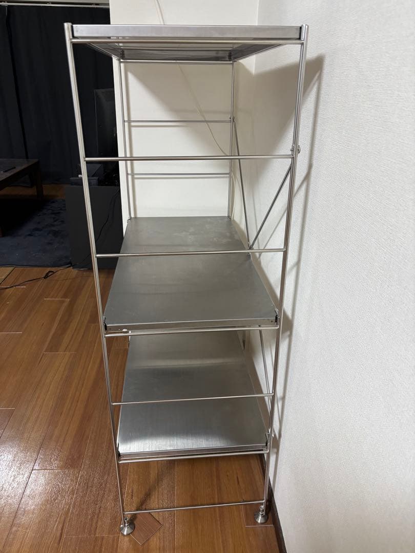 無印良品　ステンレスユニットシェルフ　ワイド　中