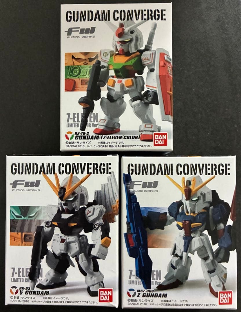 【未開封】ガンダムコンバージ セブンイレブン限定Ver. ３種セット