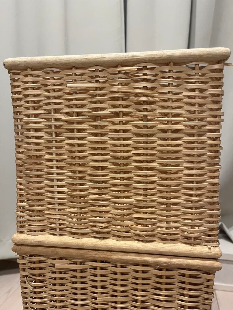 無印良品　重なるブリ材バスケット ３個セット