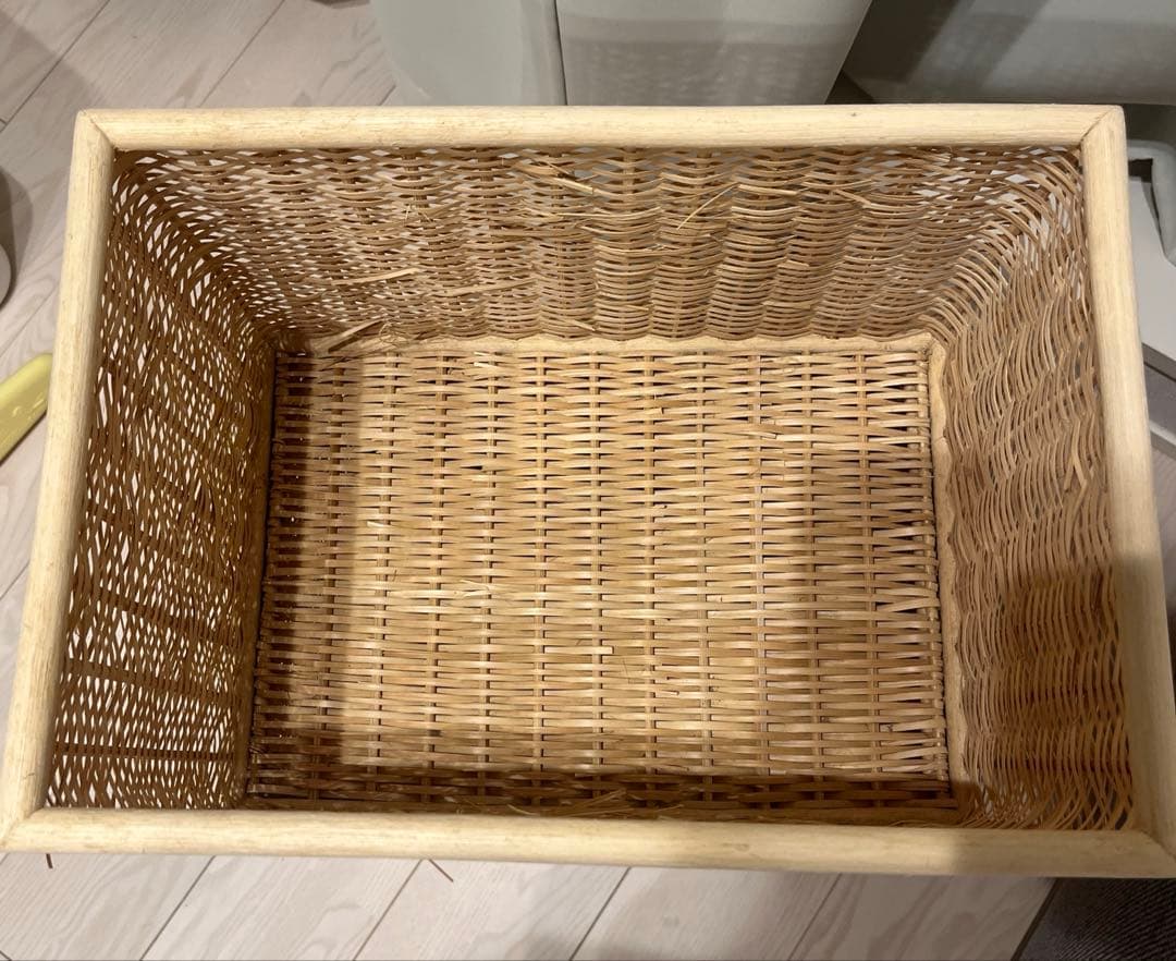 無印良品　重なるブリ材バスケット ３個セット