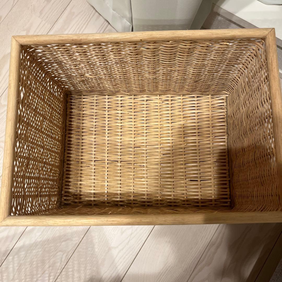 無印良品　重なるブリ材バスケット ３個セット