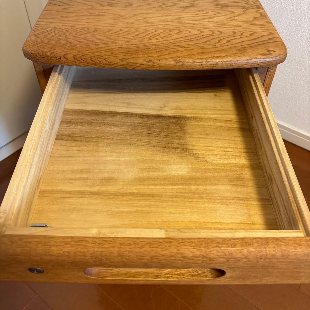 no34　木製デスク用ワゴン 3引き出し付き