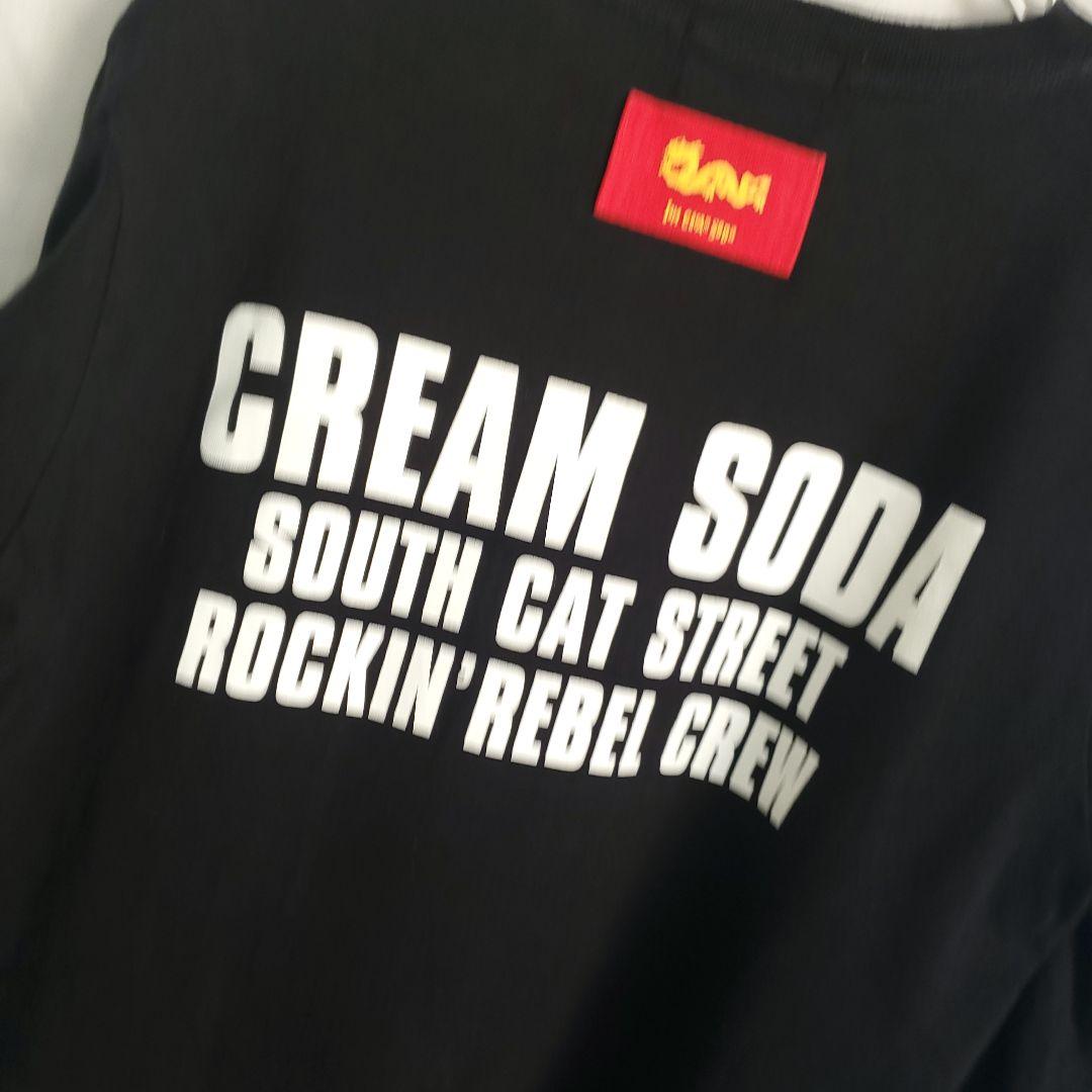 クリームソーダ CREAM SODA スカルプリント 長袖カットソー ロカビリー