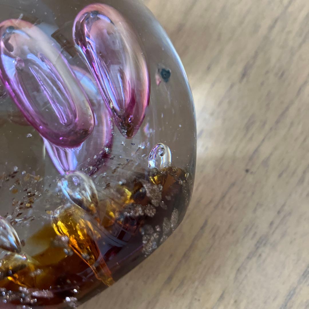 訳ありフェリシモガラスのオブジェシリーズ/木製LEDライト USB接続 きのこ