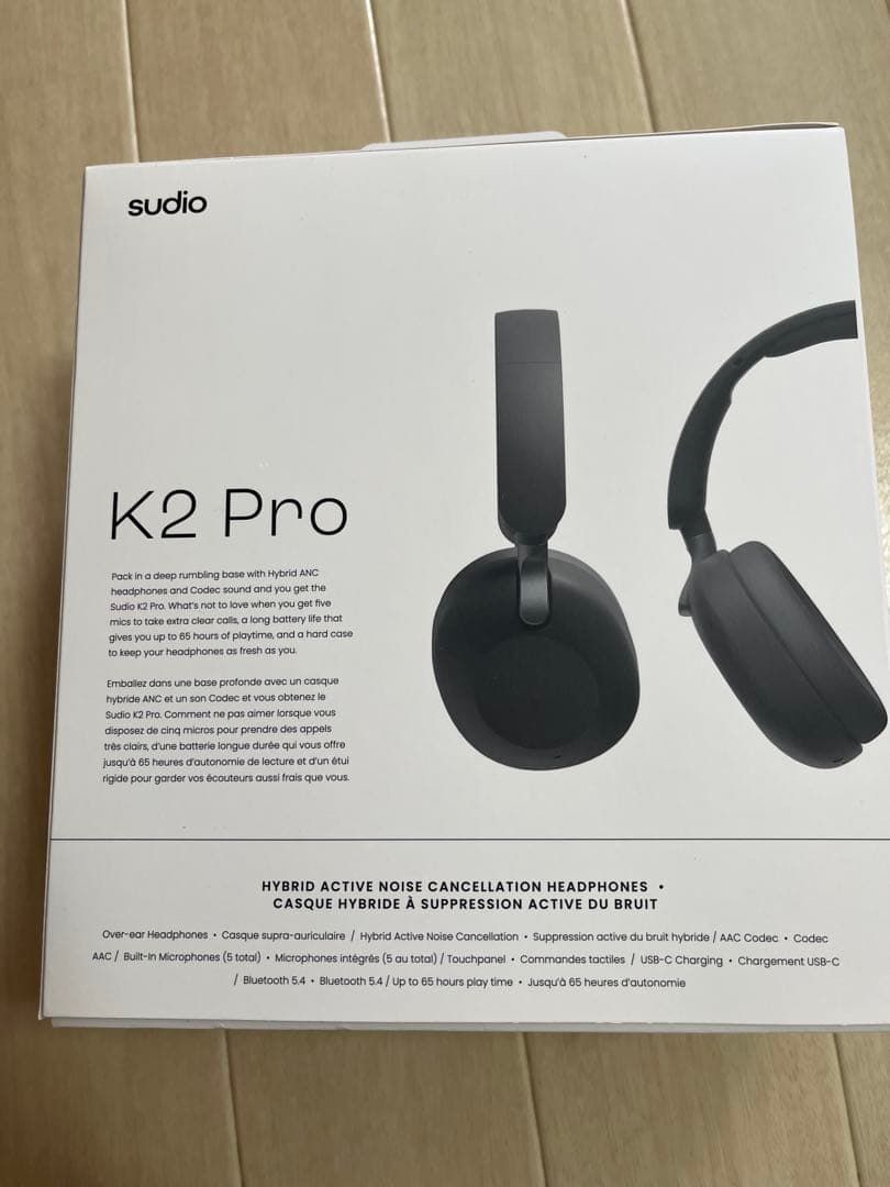 sudio k2 pro 未使用品　ワイヤレスヘッドホン　黒