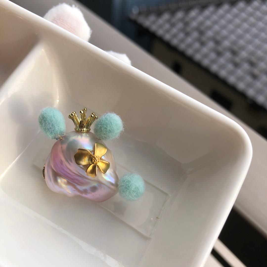 ハロウィン限定品　淡水バロックパール　ネックレス　ペンダントトップ HL6