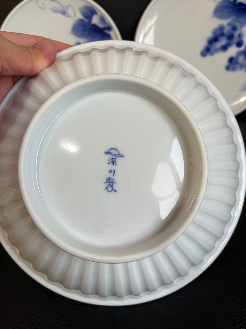 深川製磁 ブルーワイナリー プレミアムセット 皿4枚 新品