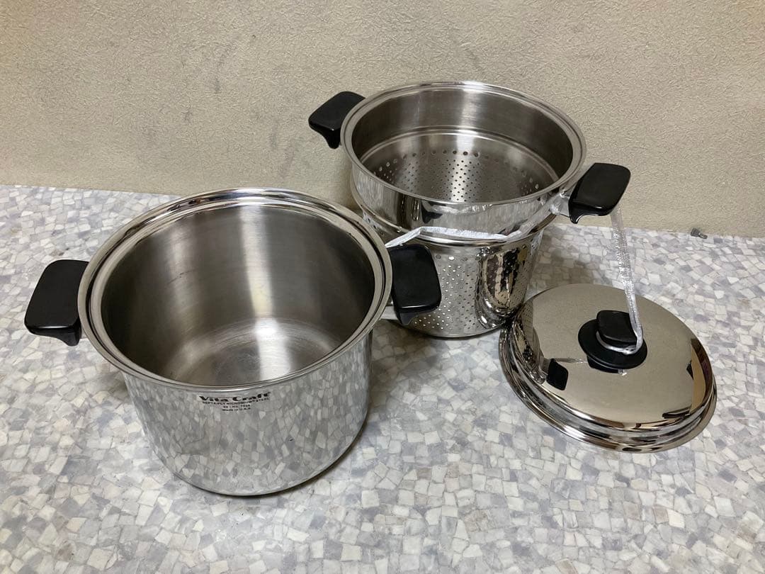 ビタクラフト両手鍋7026とパスタパン3317とのセット