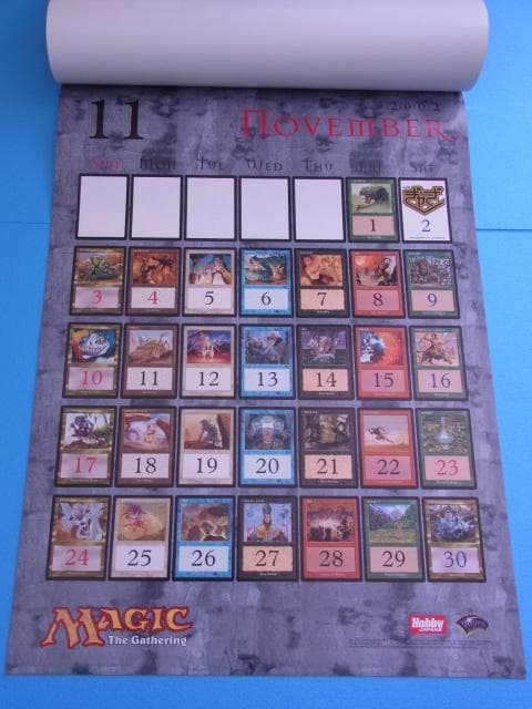 未使用品　非売品　マジック・ザ・ギャザリング　カレンダー　2002年　ポスター