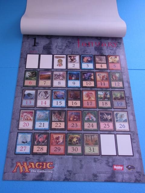 未使用品　非売品　マジック・ザ・ギャザリング　カレンダー　2002年　ポスター