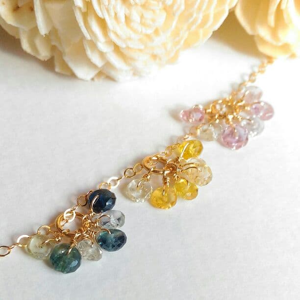 14kgf　サファイアのキラキラチャーム