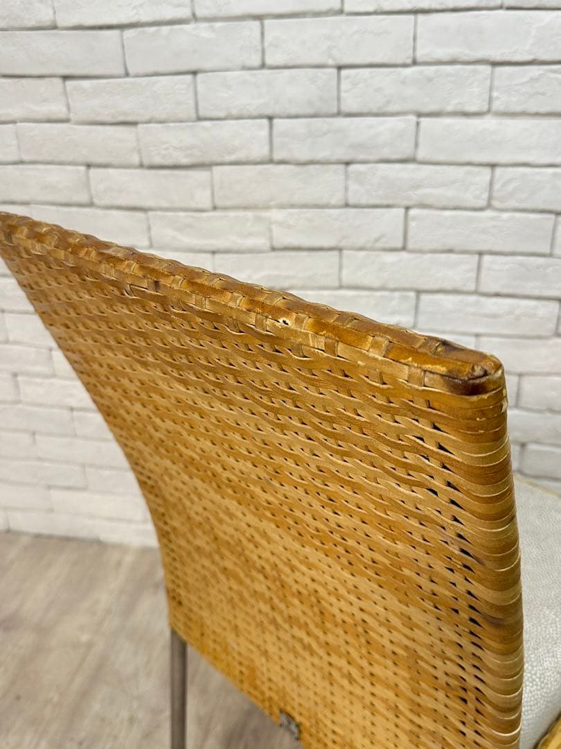 ③【東京23区配送無料】高級家具　アンティークラタン　椅子　チェア　ダイニング